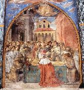 GOZZOLI, Benozzo, Scenes from the Life of St Francis (Scene 12, south wall) dfhg